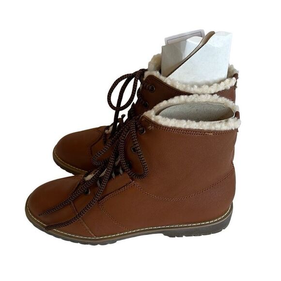 Ellemenno Ankle Boots Brown Sz. 8.5 New Y2K - Picture 1 of 9